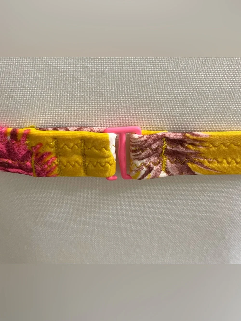 Aerie Womens S Yellow Pineapple Bikini Top Boho Y2K Beach Preppy Swimwear